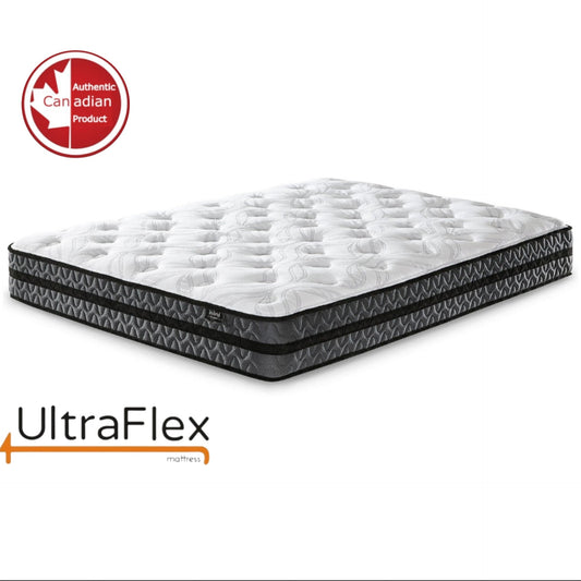 UltraFlex® JOY -Orthopedic, Coiled Innerspring Comfort layer Foam Encased, Eco-friendly Hybrid Mattress (Made in Canada)
