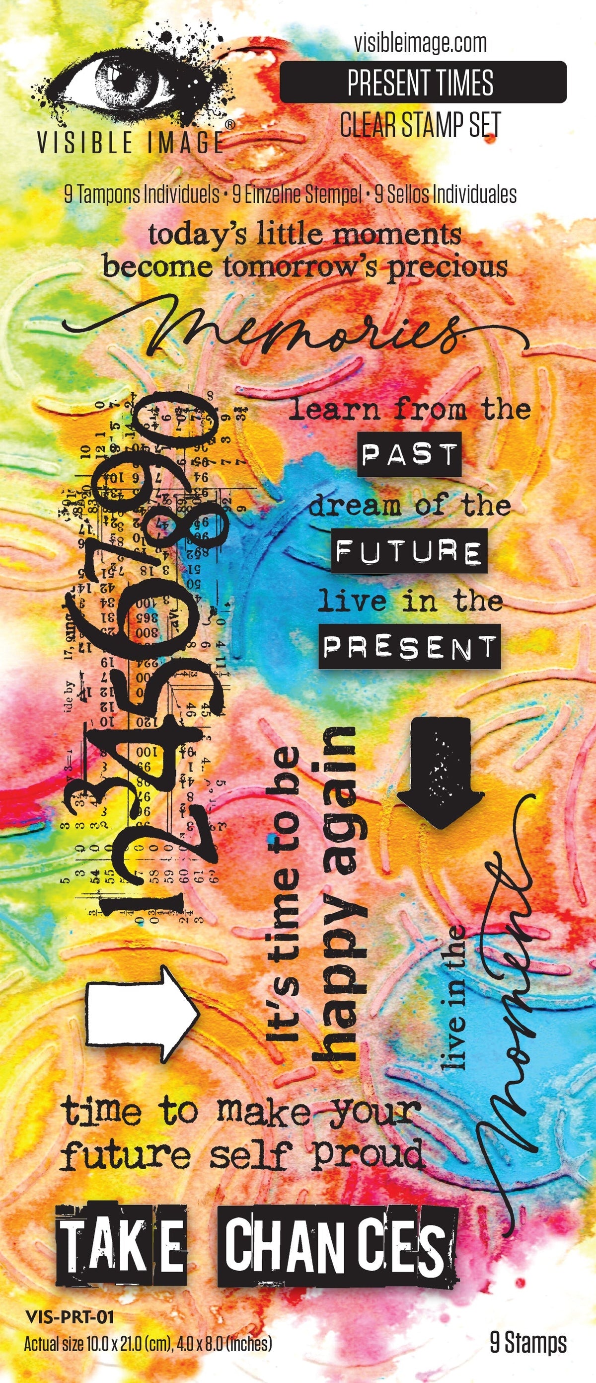 Visible Image Present Times 4in x 8in Stamp Set