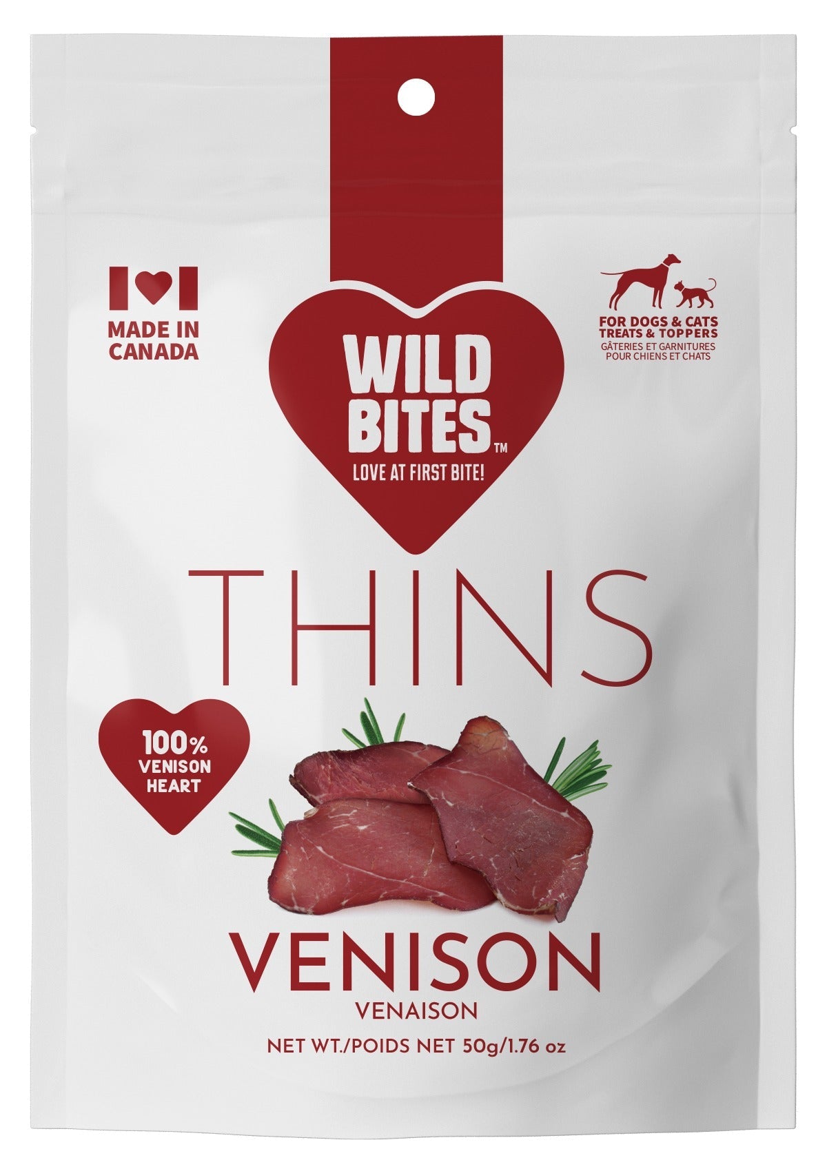 Venison Heart Thins Dog & Cat Treats