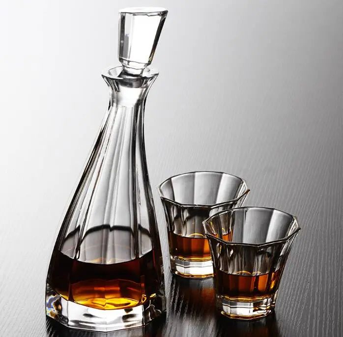 Crystal Decanter Whiskey Set - 7 Piece Luxury Barware Collection