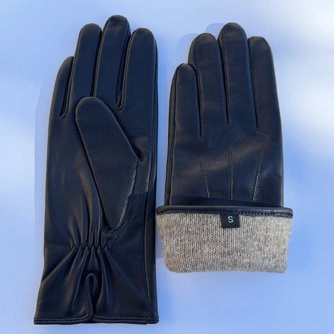 Women's Drum Dyed Lamb Leather Gloves with Wool Blend Lining