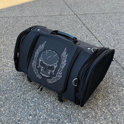 Skull Embroidered Travel Duffle Bag