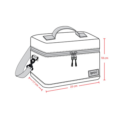 Lunch Box Blue Checkered Print