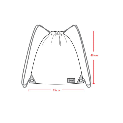 Drawstring Bag Blue And Mauve Gradient