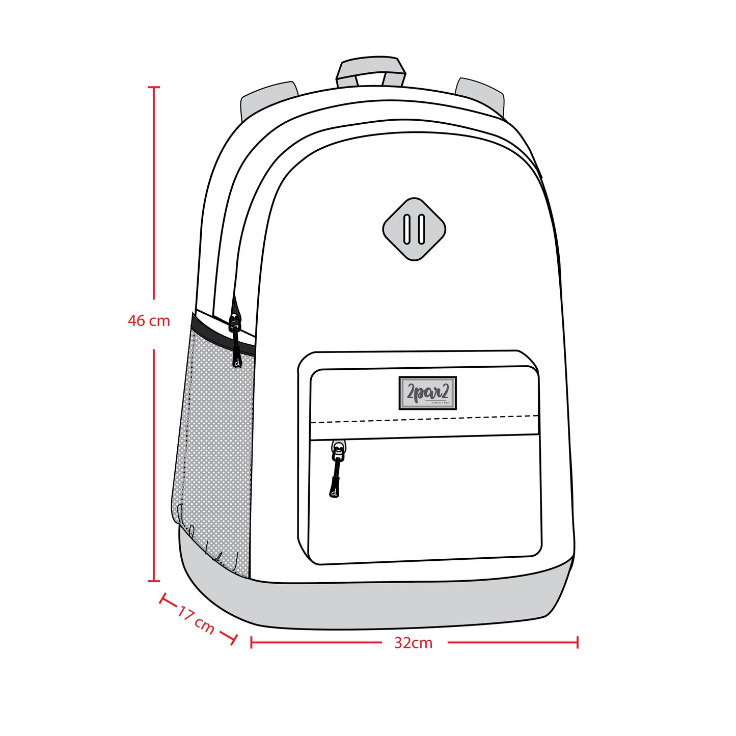 Kids Backpack Blue And Mauve Gradient