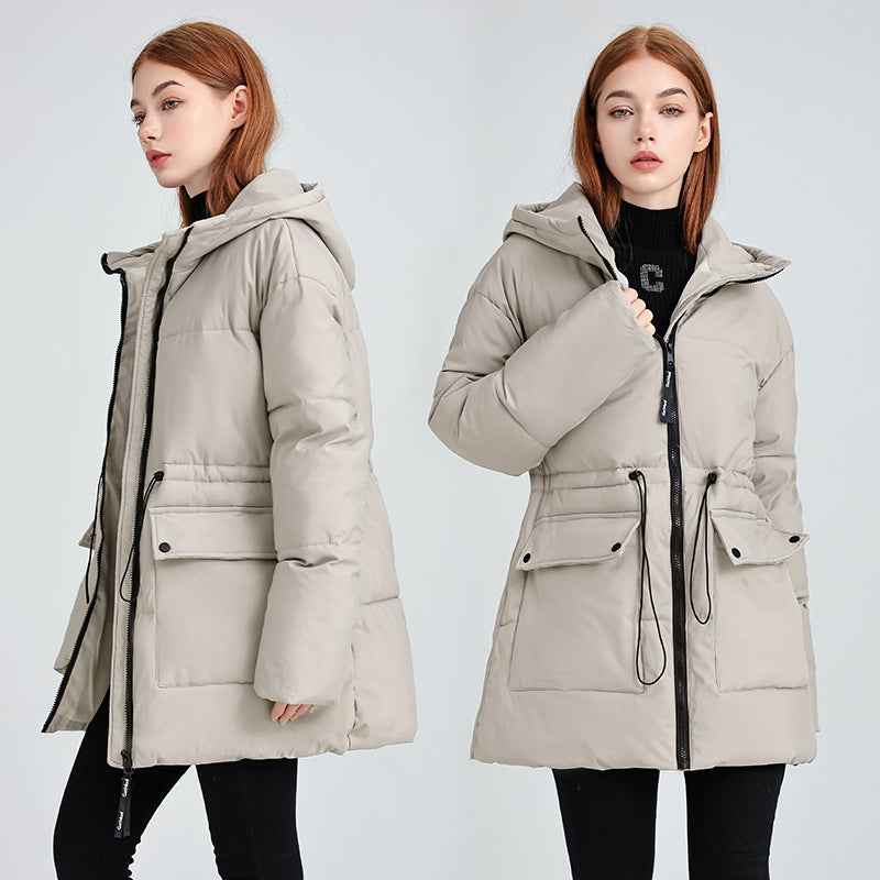 Women's Versatile Hooded Cotton-Padded Jacket