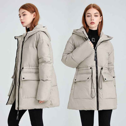 Women's Versatile Hooded Cotton-Padded Jacket