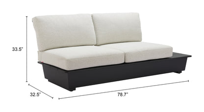 Arbor 2 Seater Modern Outdoor Sofa - Black