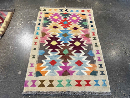 Afghan Maimana Kilim Rug | 2' 8" x 3' 11"