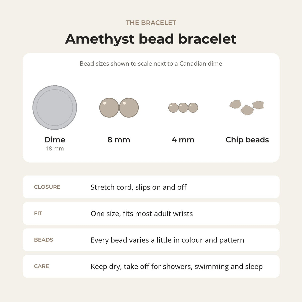 Amethyst Bead Bracelet