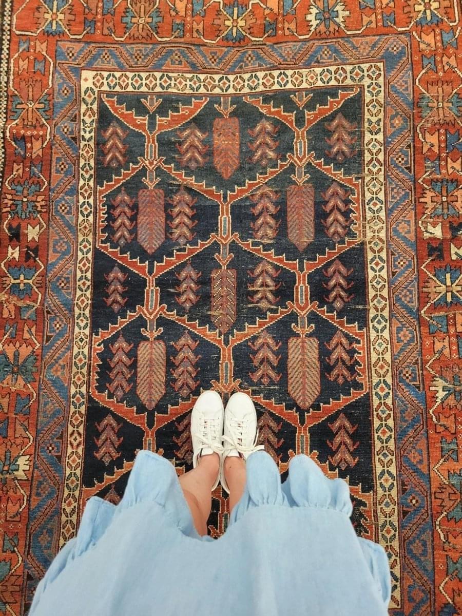 Antique Persian Afshar Rug | 7’ 4" x 5’