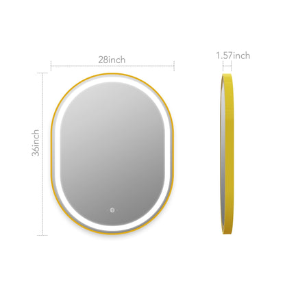 Arco Sense LED Bathroom Mirror, Dimmable, Copper-Free HD Silver Mirror – 22"x34" / 26"x34" / 28"x36"