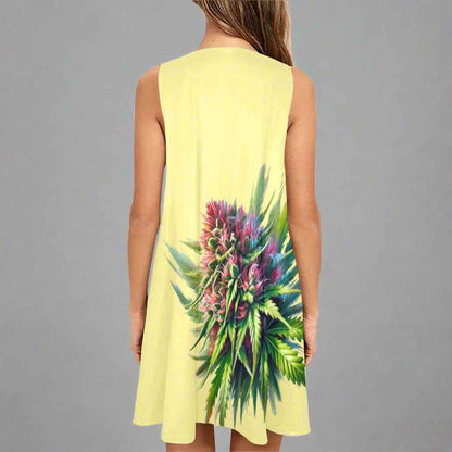 Pink Kush Sleeveless A-Line Pocket Dress