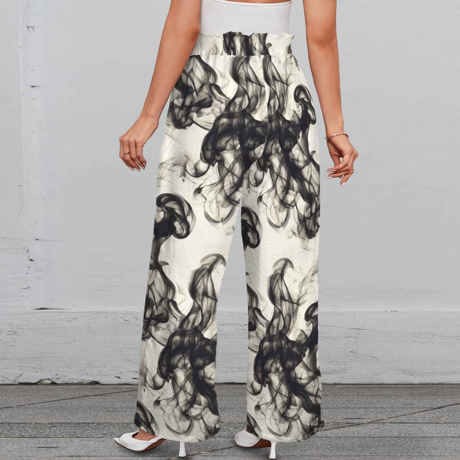 Smokey Strappy Wide Leg Pants with Pockets