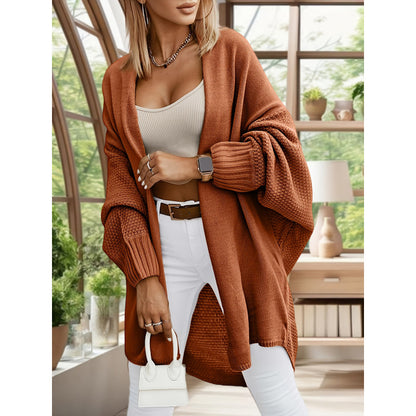 Women’s Long Cardigan Sweater Coat – Solid Color Loose Fit Casual Knit Outerwear