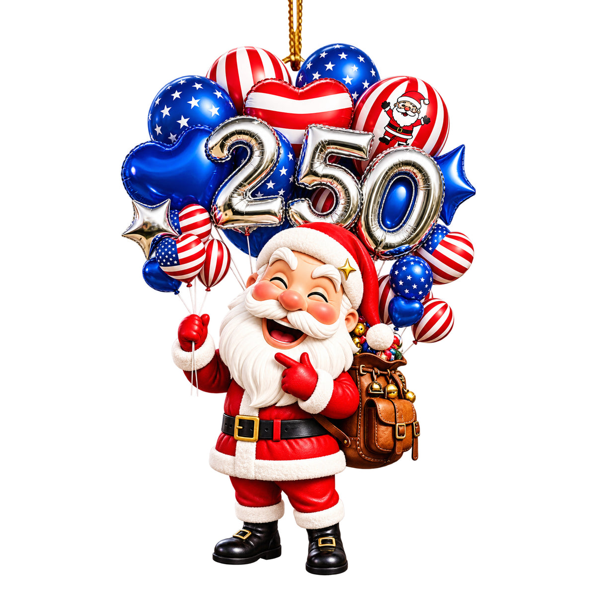 Santa Christmas Ornament