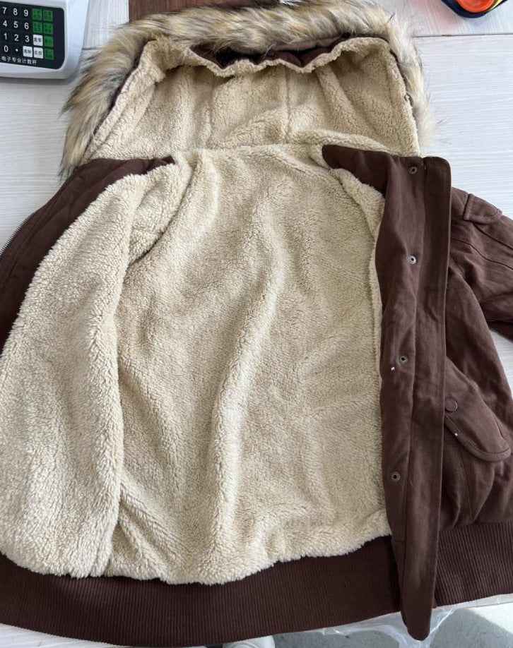 Women's American Retro Hooded Short Jacket