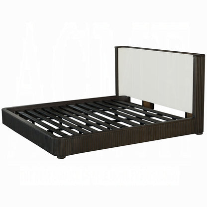 Laffery Luxury Chanel Detail Platform Bed - Espresso