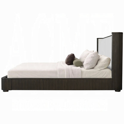 Laffery Luxury Chanel Detail Platform Bed - Espresso
