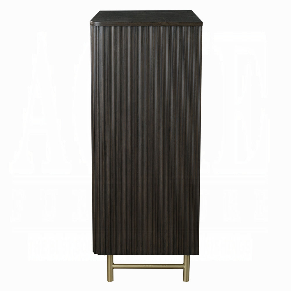 Laffery Luxury Chanel Detail Chest - Espresso