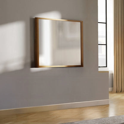 Yami Curved Dresser Mirror - Beige Oak
