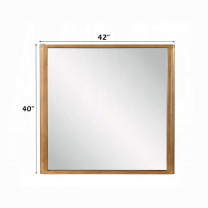 Yami Curved Dresser Mirror - Beige Oak