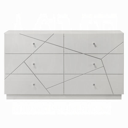 Pearl High Gloss Storage Dresser - White