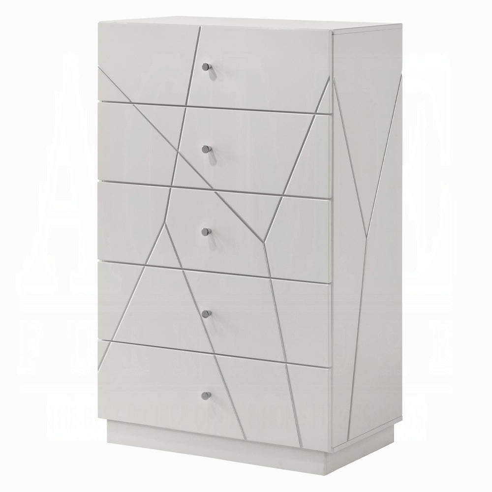 Pearl High Gloss Storage Chest - White
