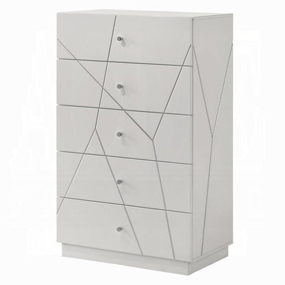 Pearl High Gloss Storage Chest - White