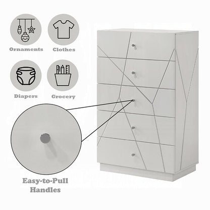 Pearl High Gloss Storage Chest - White