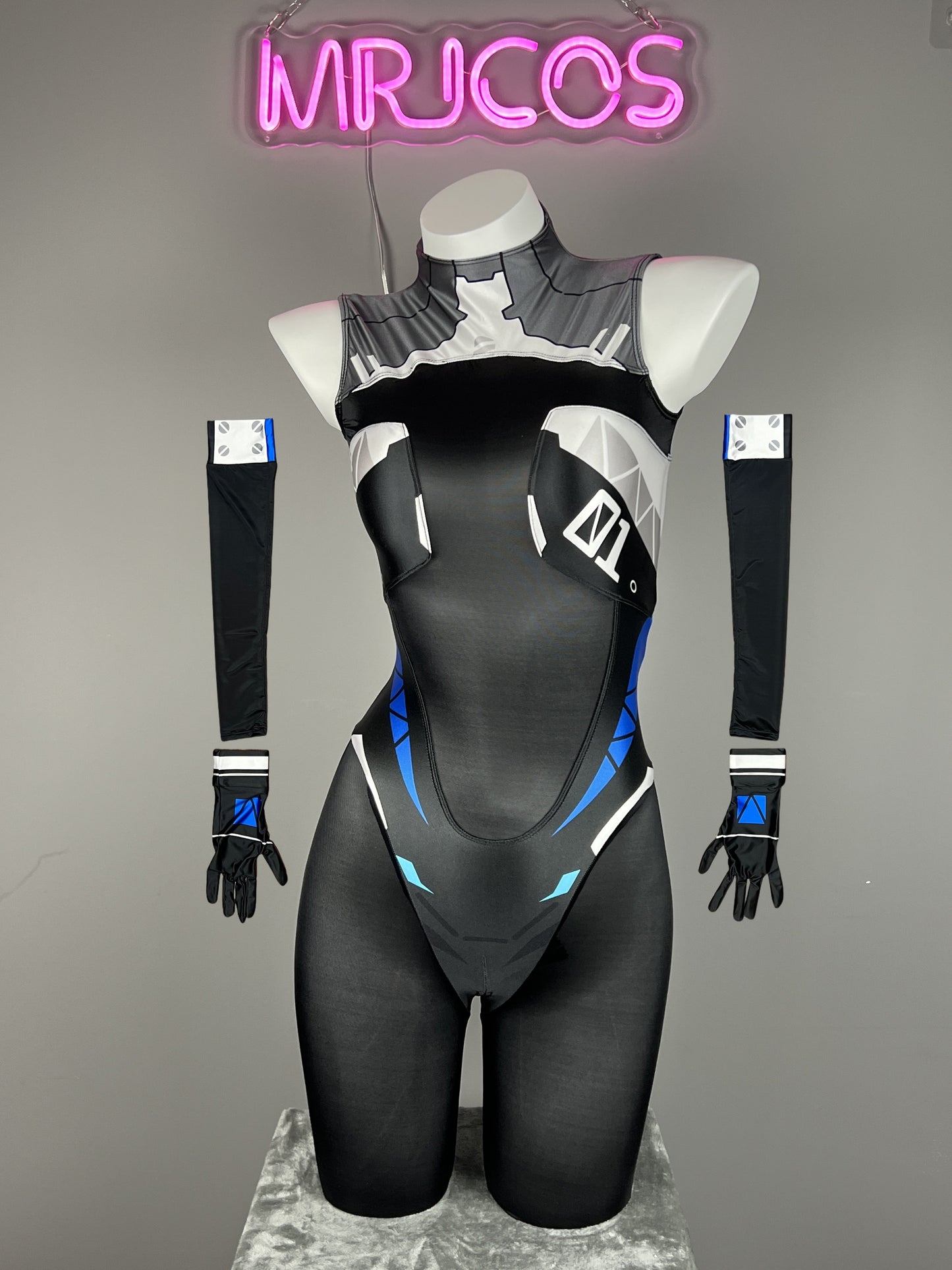 Anime Sci-Fi Spandex Cosplay Open Crotch Bodysuit Costume Lingerie Zentai