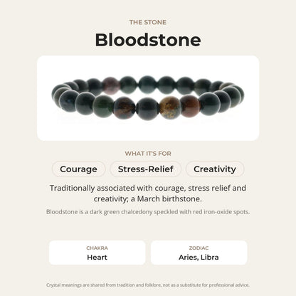 Bloodstone Round Bracelet