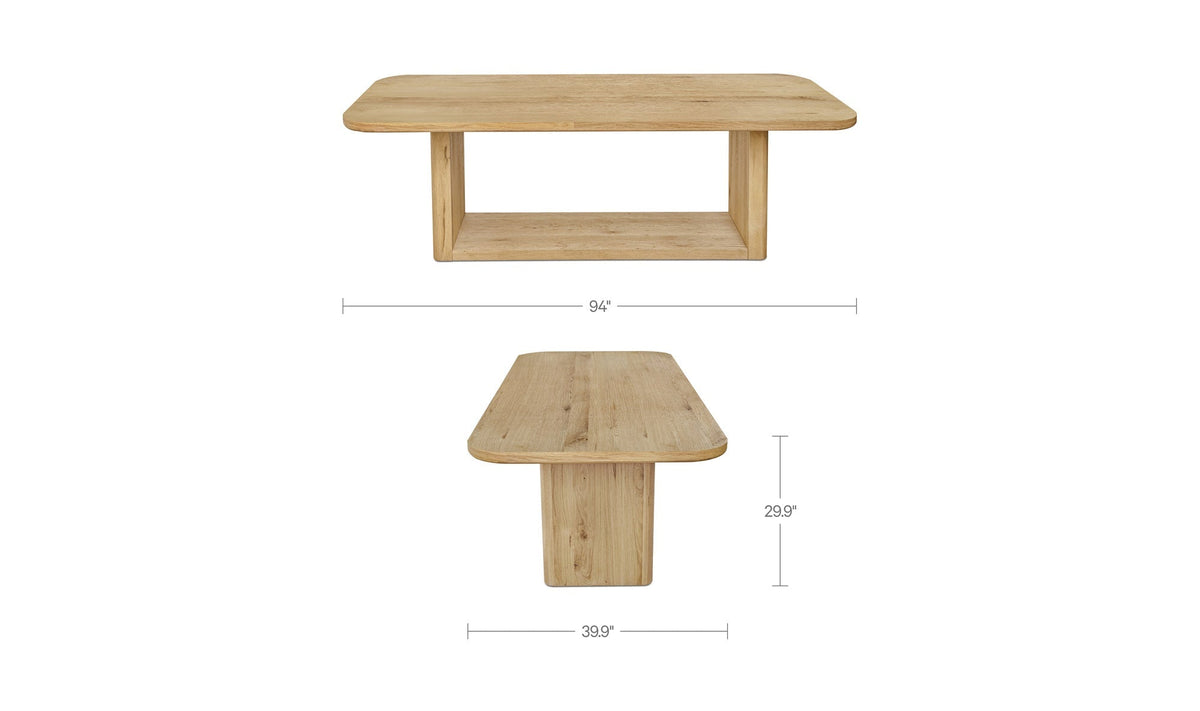Bramwell Dining Table Rustic Oak