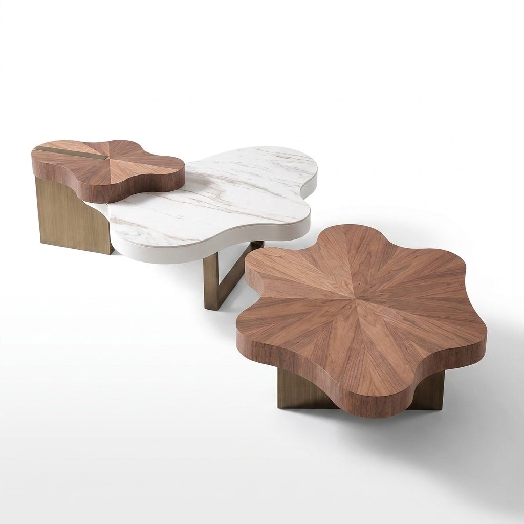 BT70 Nordic 3-Tier Modern Coffee Table Set