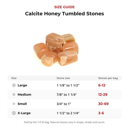 Calcite Honey Tumbled Stones