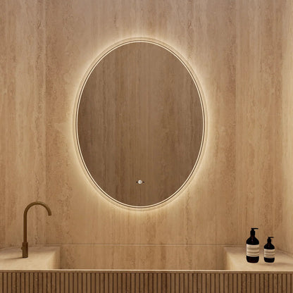 Frameless Capsule LED Bathroom Mirror, CRI 90+ – 24"x32" / 26"x34" / 28"x36"