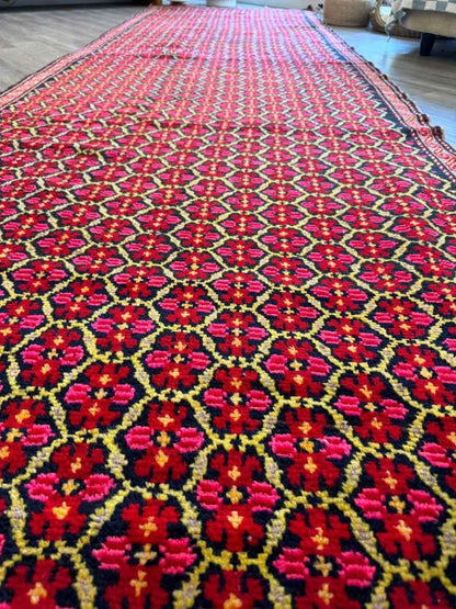 Caucasian Karabagh Runner Rug | 4' 1" x 15'