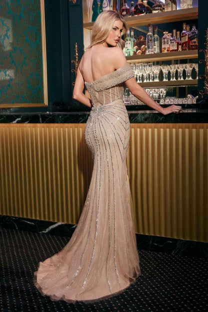 Tulle with crystal beaded details