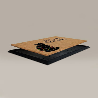 christmas+cat rectangular doormat set