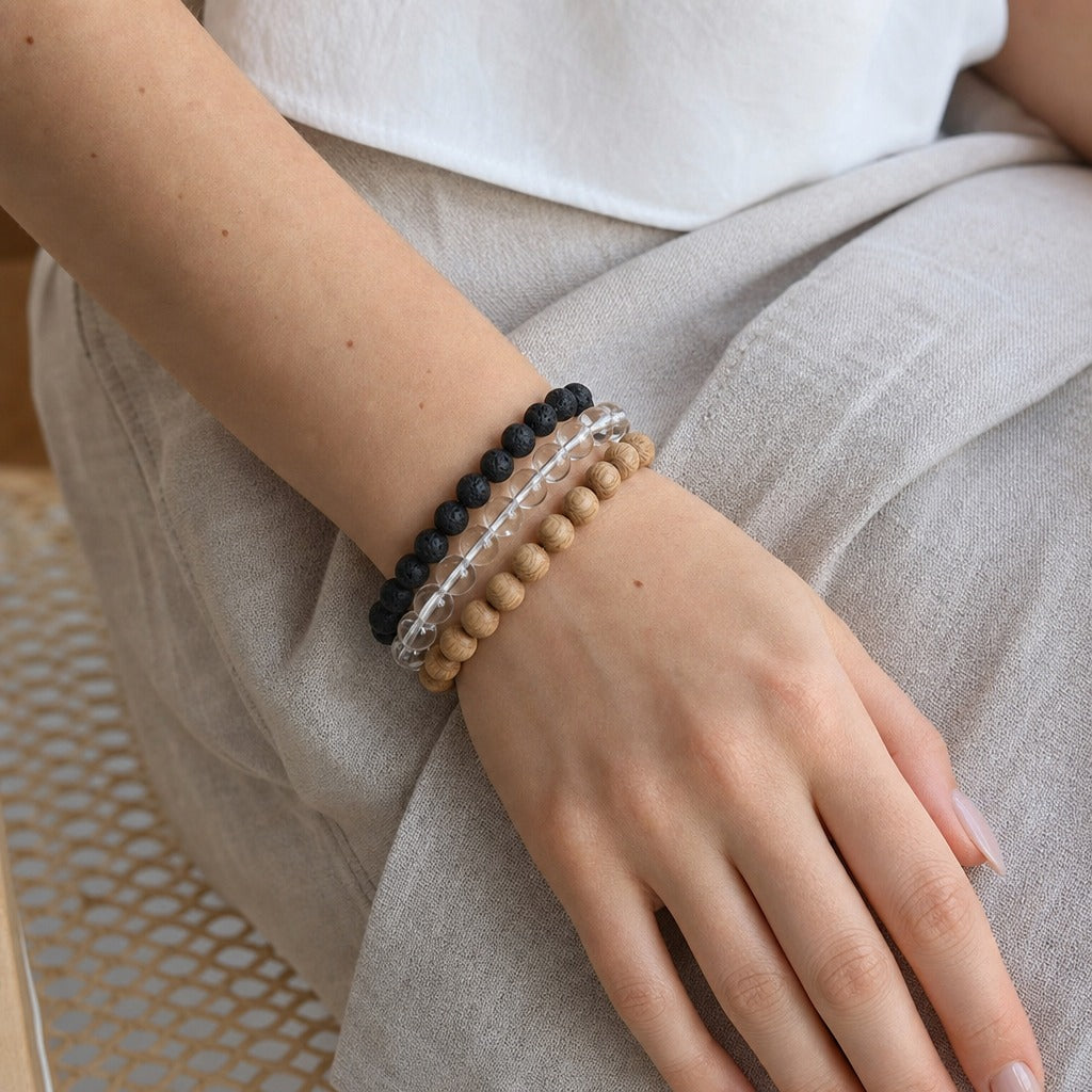 Clear Quartz Bead Bracelet