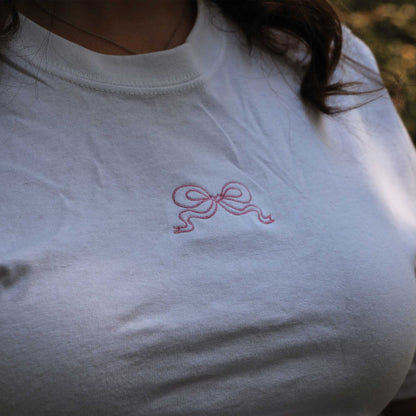 T-shirt Cute Bow brodé