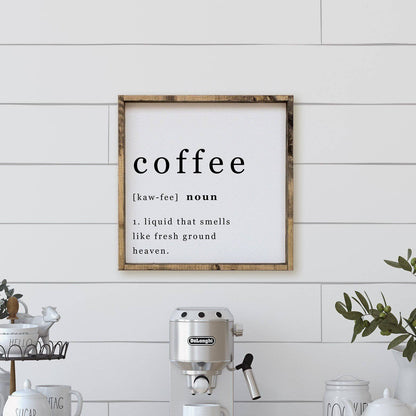 Coffee Noun Wood Sign - AURABAGS SHOP