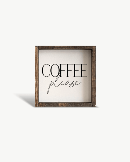 Coffee Please Mini Wood Sign - AURABAGS SHOP