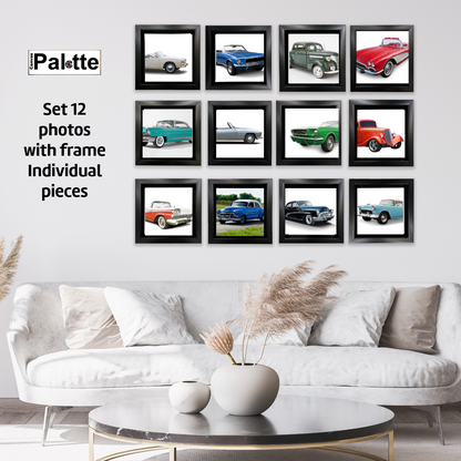 Leinwandbild-Set mit 12 gerahmten Quadraten