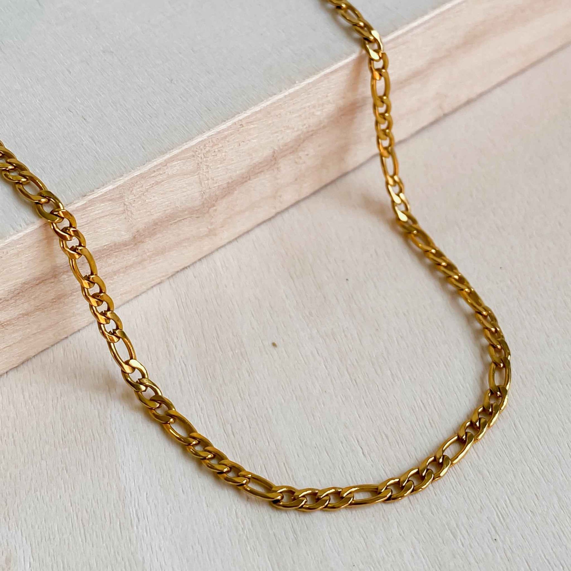 Collier chaîne en acier inoxydable plaqué or 18K | AURORA