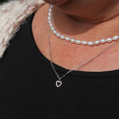 Collier Coeur en argent sterling