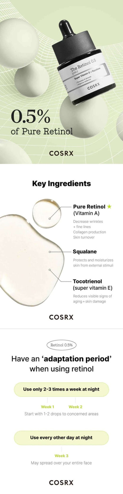 COSRX The Retinol 0.5 Oil 20ml