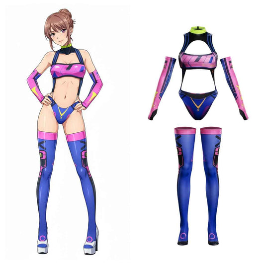 Anime Sci-fi Spandex Swimwear Racing Suit Wet Suit Race Queen Costume
