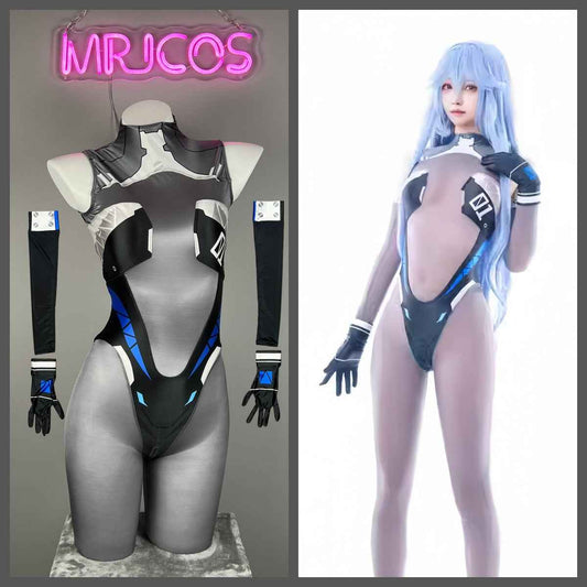 Anime Sci-Fi Spandex Cosplay Open Crotch Bodysuit Costume Lingerie Zentai