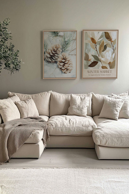 DUO GIVRE ET NATURE (2 Oeuvres sur toile étirée)